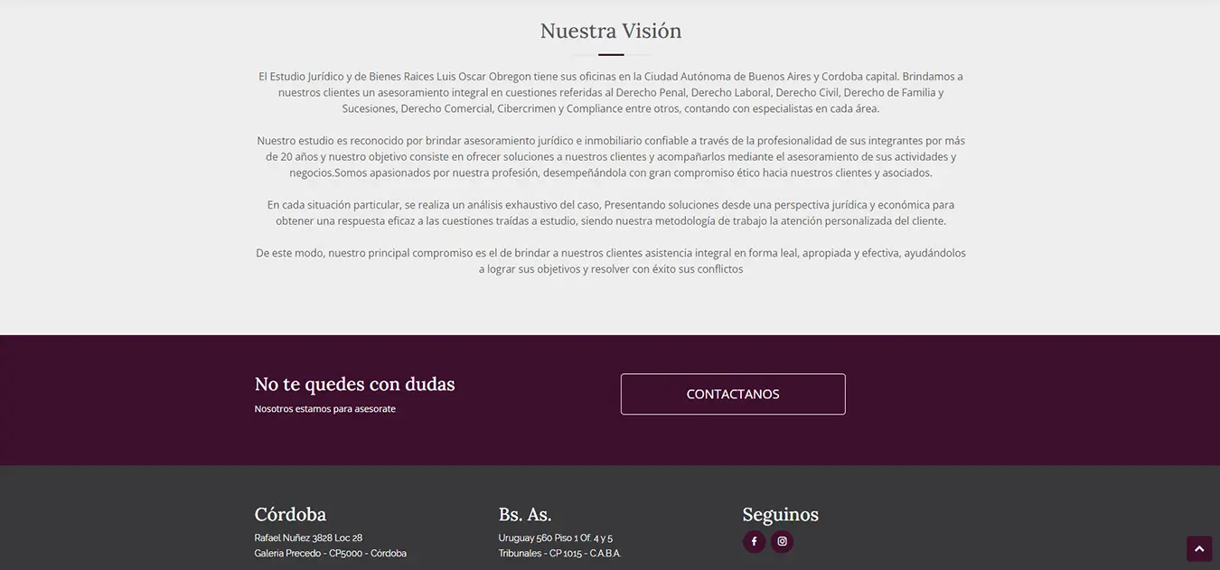 Diseño Sitios Web - Estudio Obregon