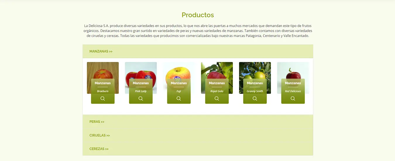 Diseño Sitios Web - La Deliciosa S.A