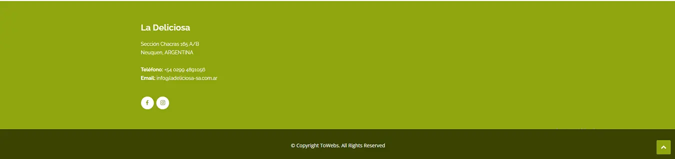 Diseño Sitios Web - La Deliciosa S.A