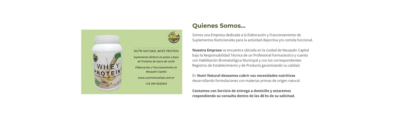 Diseño Sitios Web - Nutri Natural