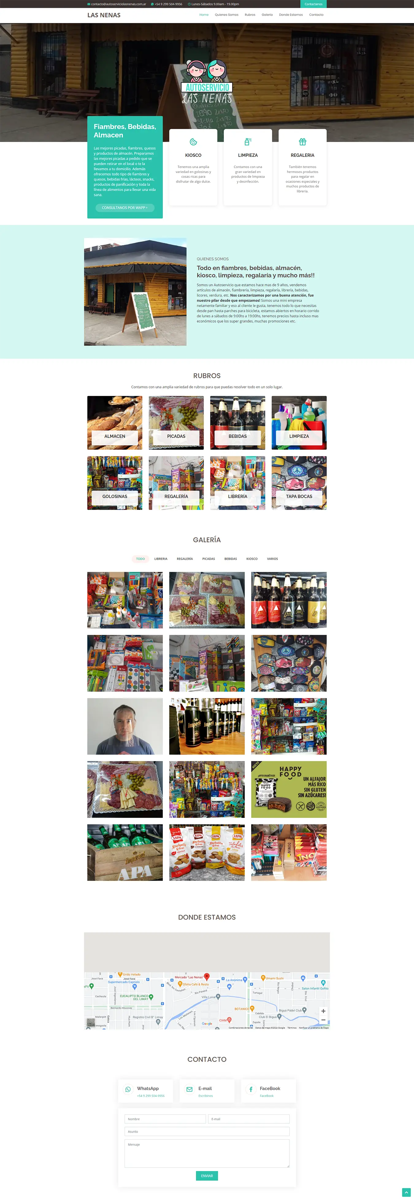 Diseño Sitios Web - Autoservicios “Las Nenas”