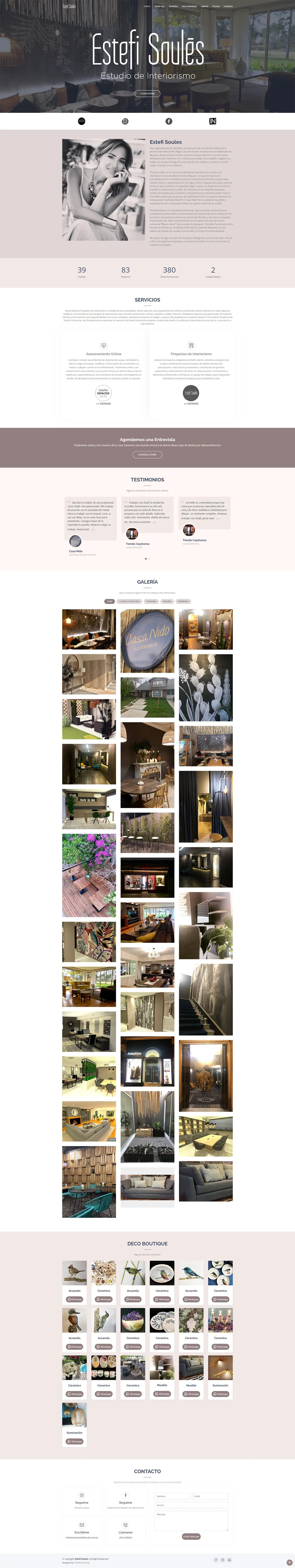 Diseño Sitios Web - Estefi Soules