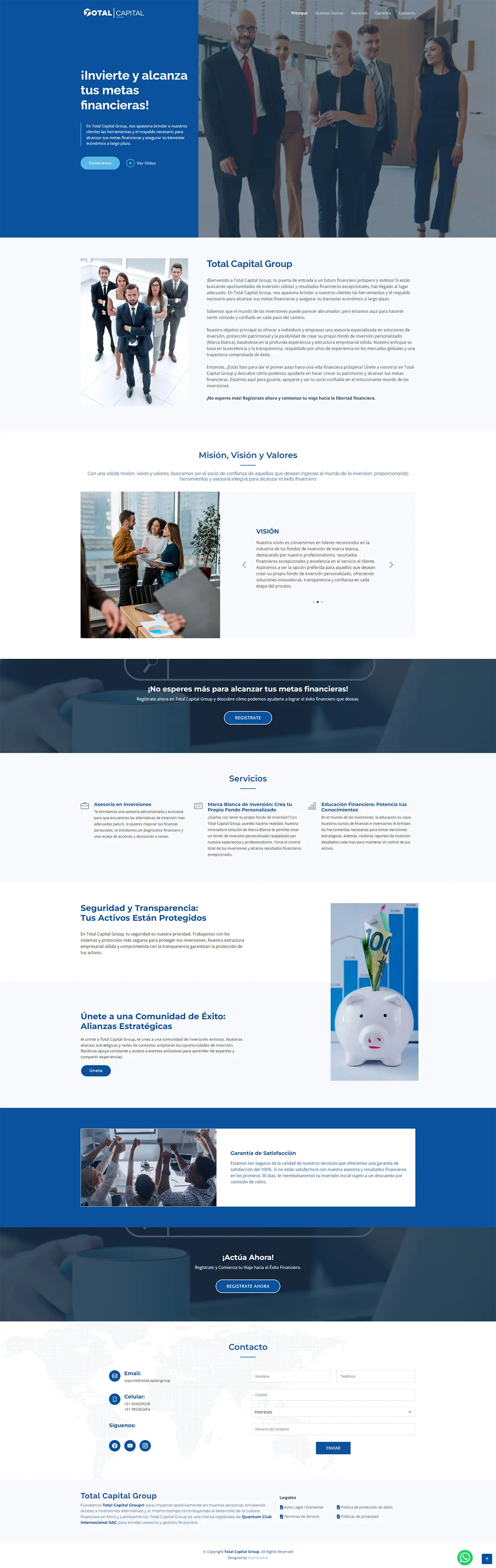 Diseño Landing Pages - Total Capital Group