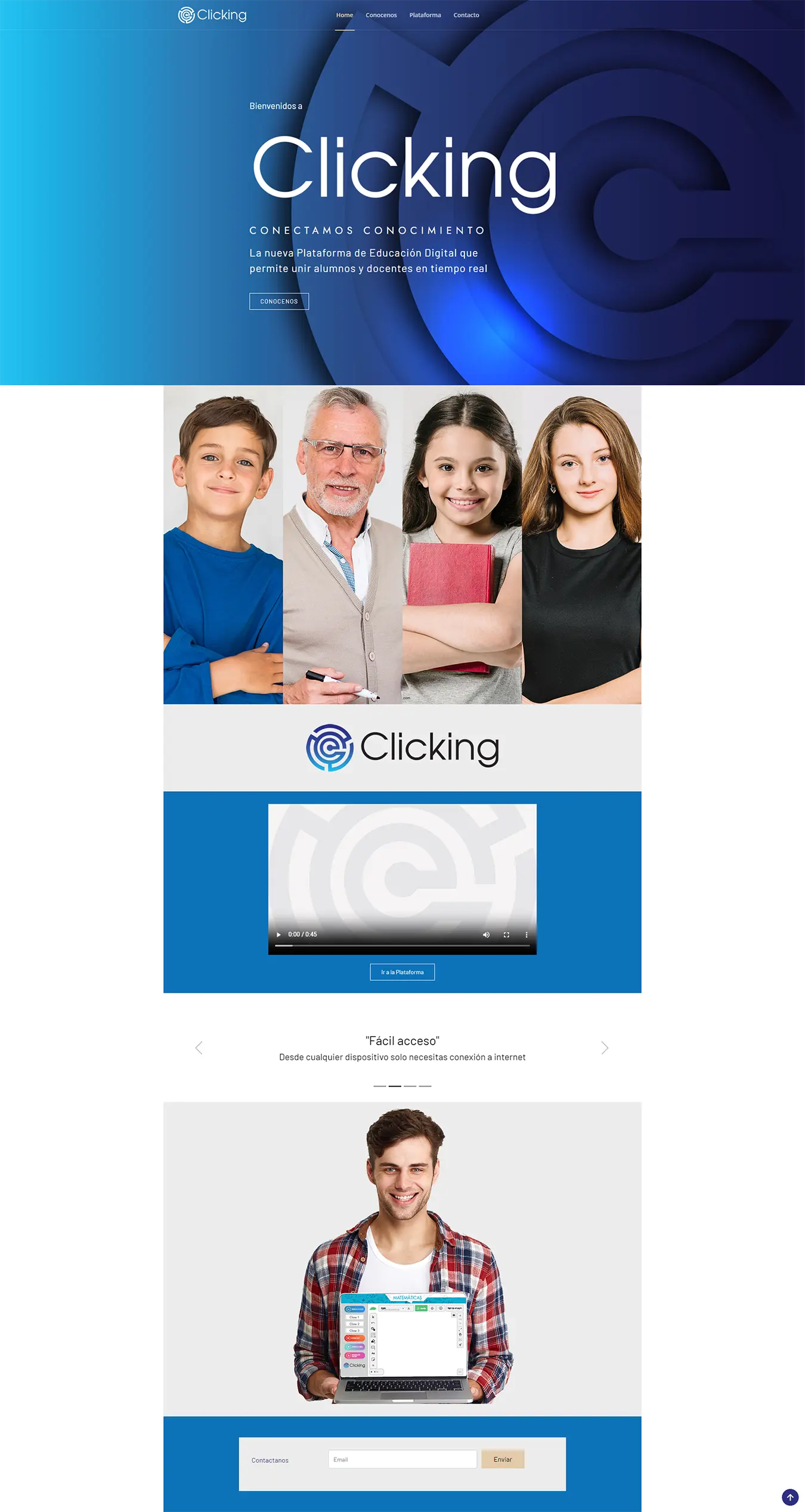 Diseño Landing Pages - Clicking