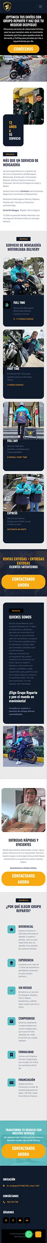 Diseño Landing Pages - Grupo Reparto