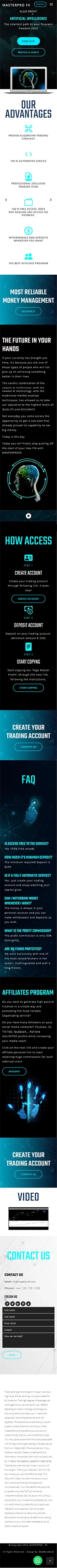 Diseño Landing Pages - MasterPro-FX