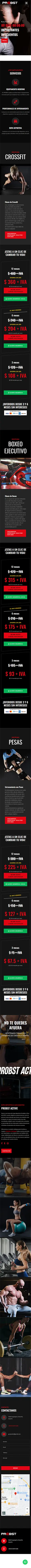 Diseño Landing Pages - Probst Health Club