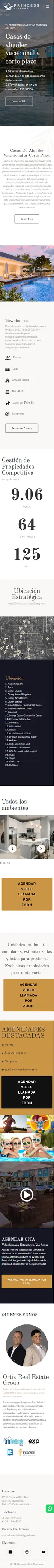 Diseño Landing Pages - Princess Village