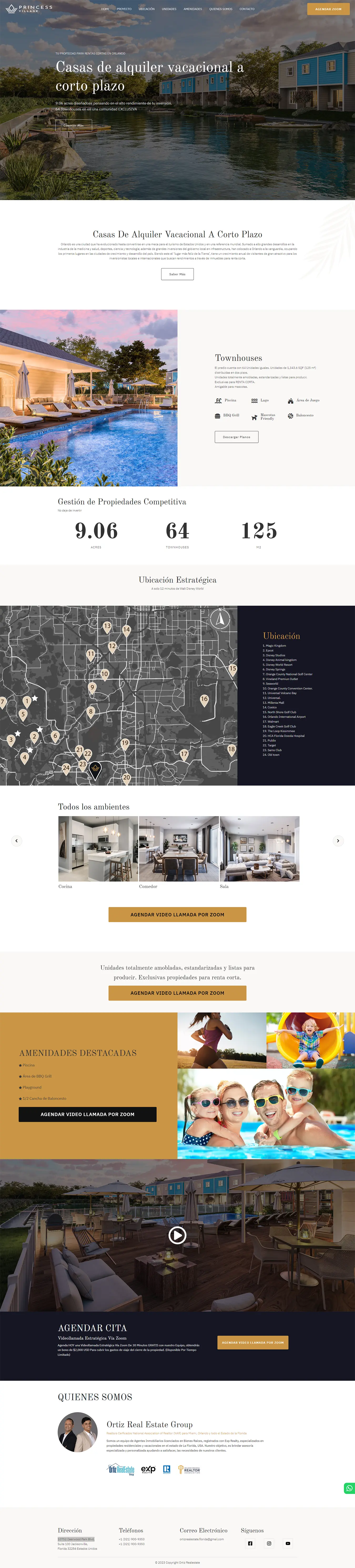 Diseño Landing Pages - Princess Village