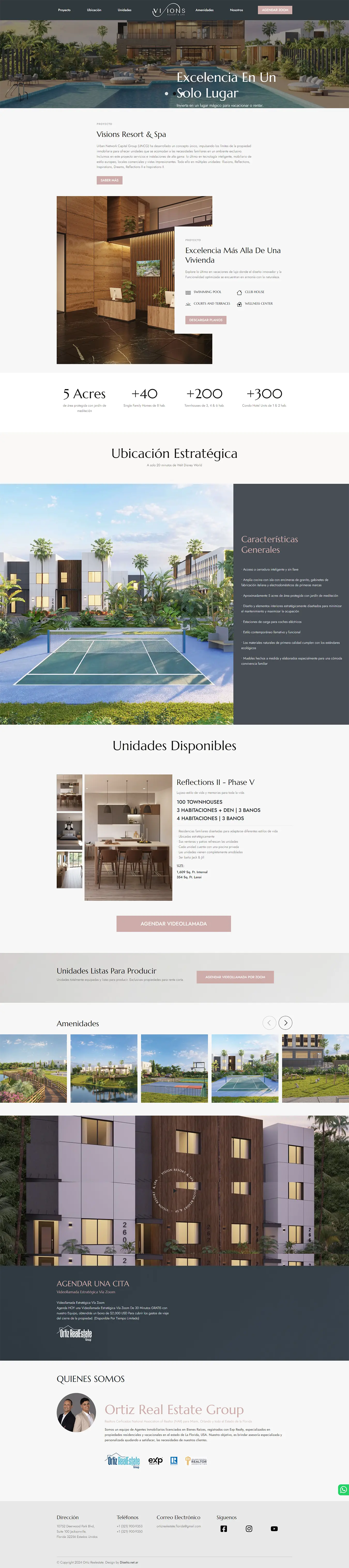 Diseño Landing Pages - Visions Resort & SPA