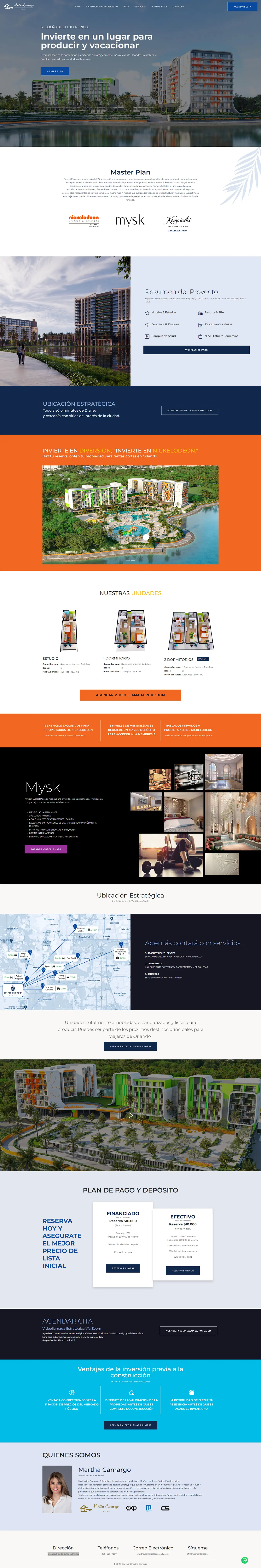 Diseño Landing Pages - Martha Camargo Everest