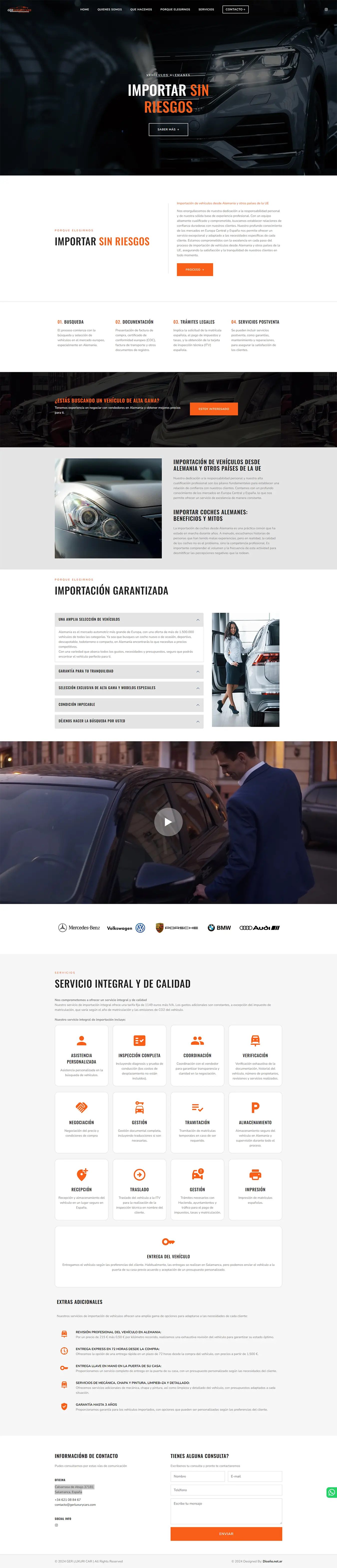 Diseño Landing Pages - Ger Lyxery Cars