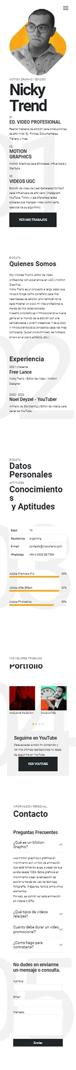 Diseño Landing Pages - Nicky Trend