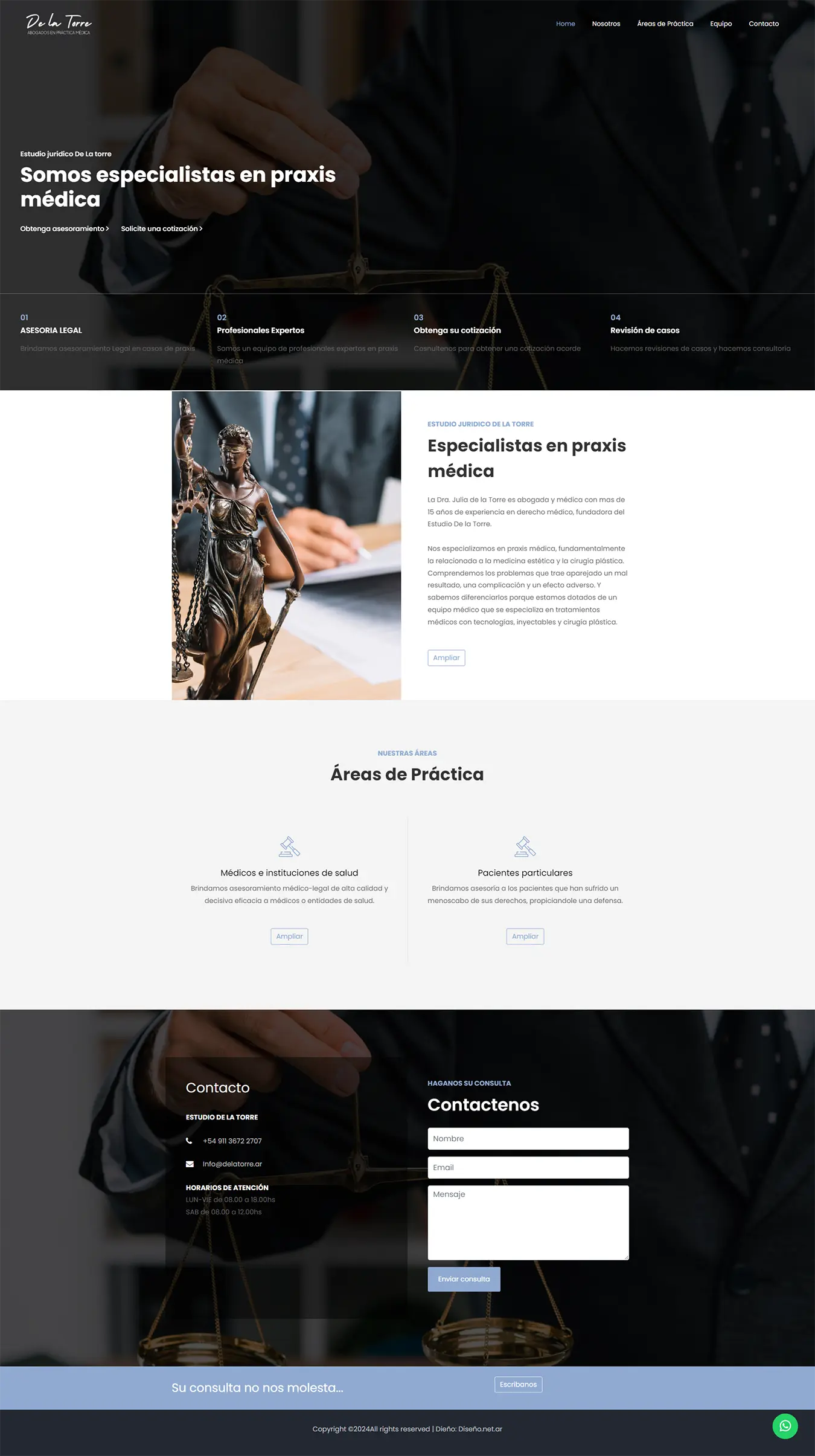 Diseño Landing Pages - Estudio Juridico De La Torre