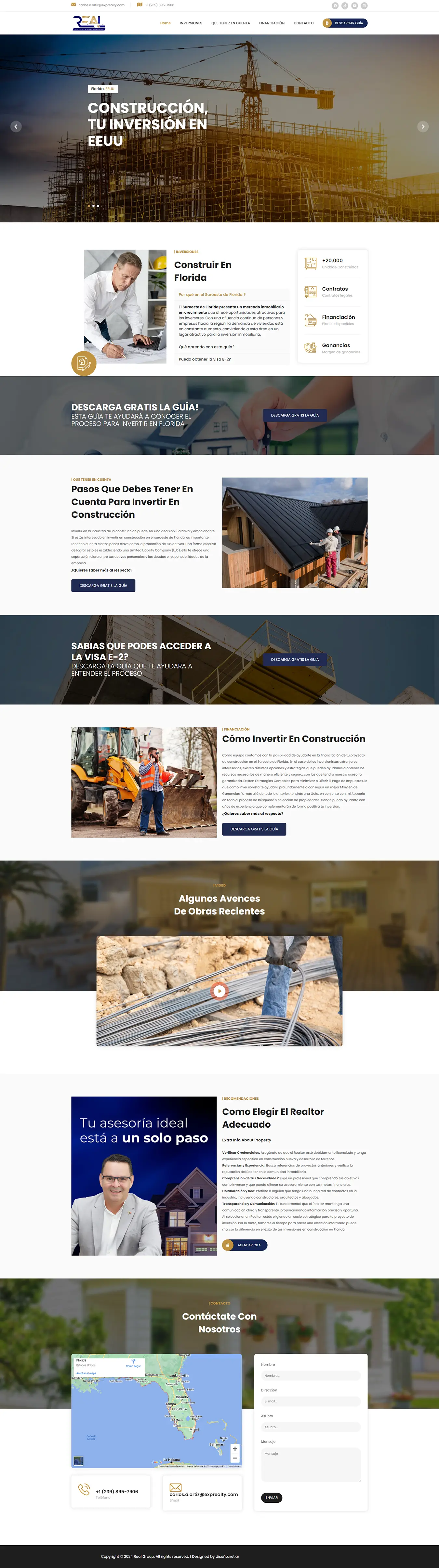 Diseño Landing Pages - Real Group