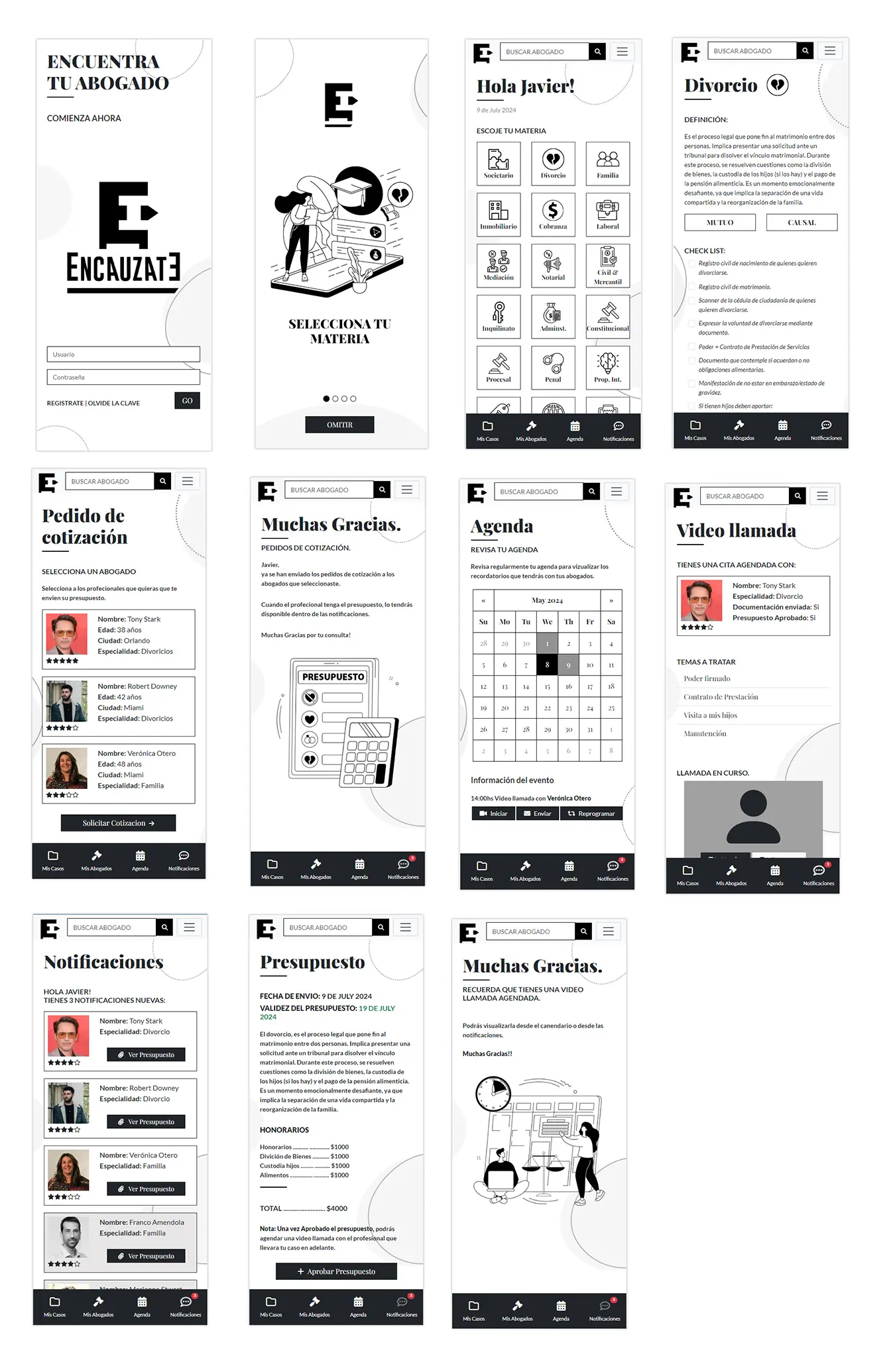 Diseño UX / UI - Encauzarte