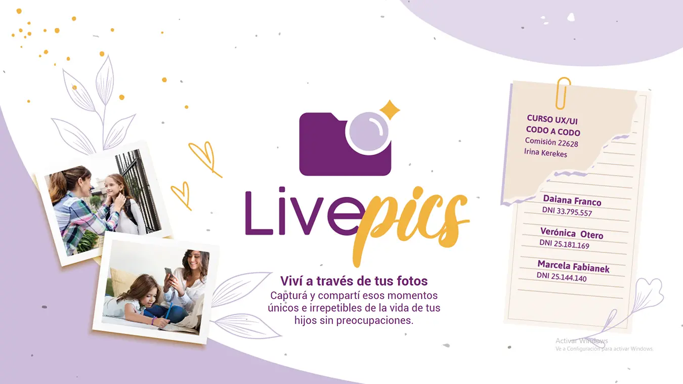 Diseño UX / UI - Live Pics