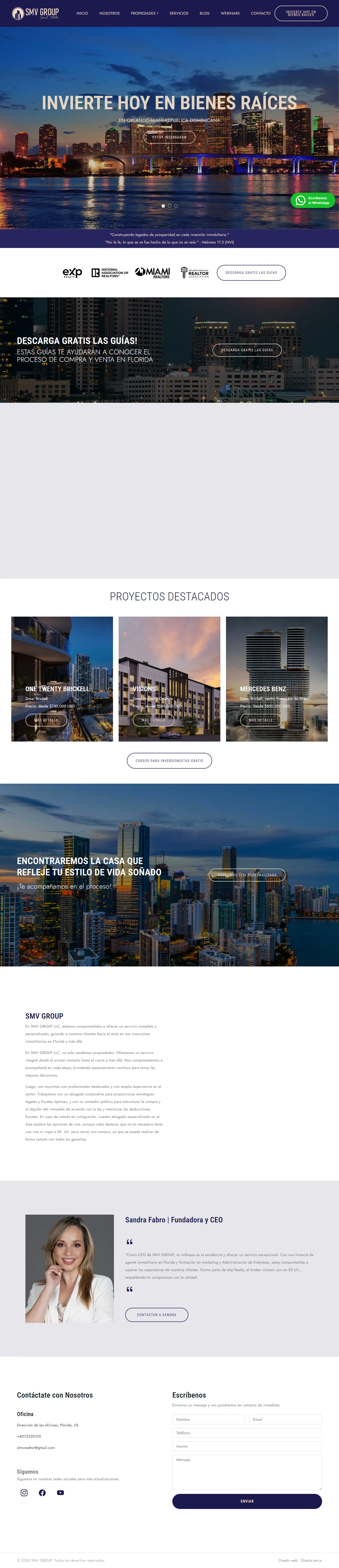 Diseño Sitios Web - SMVG Group Real Estate