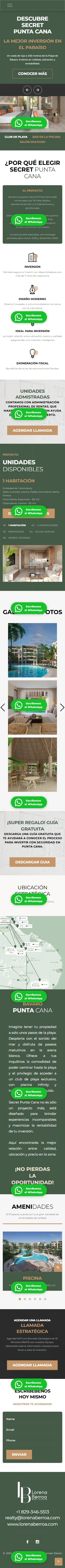 Diseño Landing Pages - SECRET PUNTA CANA