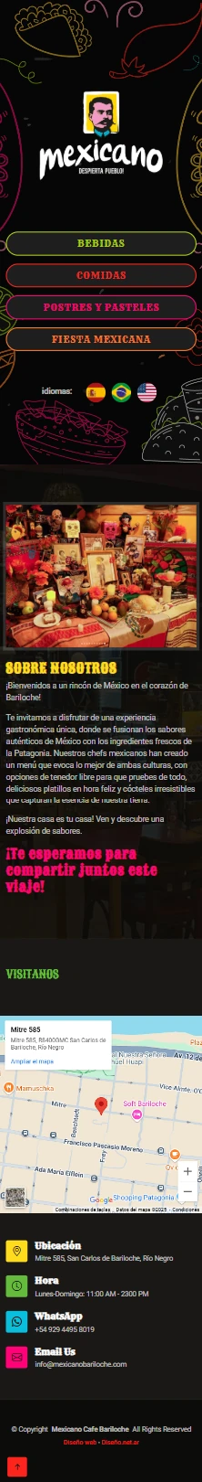 Diseño Sitios Web - Mexicano Cafe