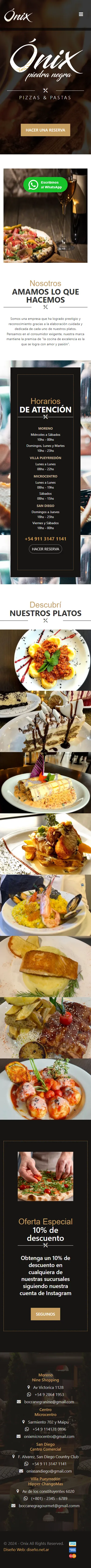 Diseño Sitios Web - Onix Piedra Negra