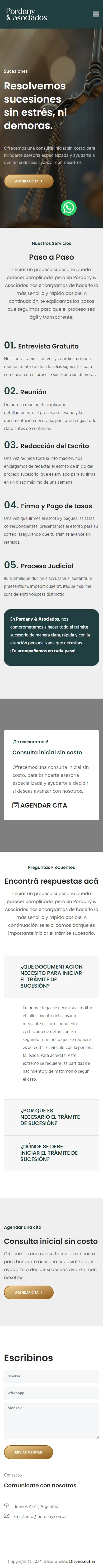 Diseño Sitios Web - Pordany & Asociados