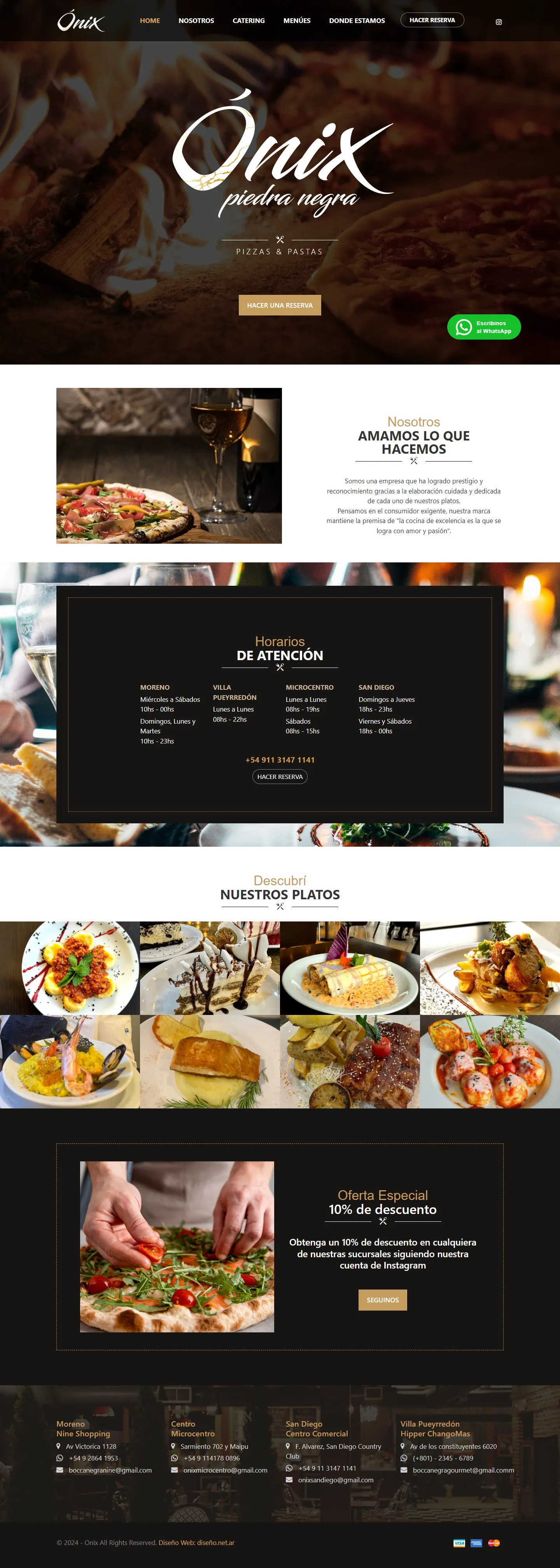 Diseño Sitios Web - Onix Piedra Negra