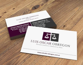 Tarjetas Personales - Estudio Jurídico Obregón & Asoc.